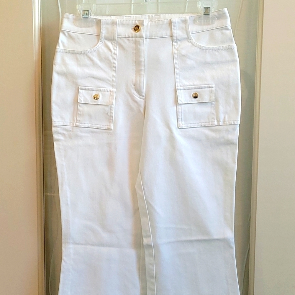 Vintage Escada White Denim Flare Jean